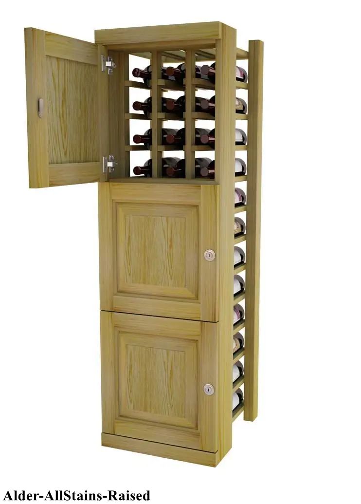 Vinostor Wine Lockers – 3 Locking Bins - 51-5/8"" Tall - Individual Bottles