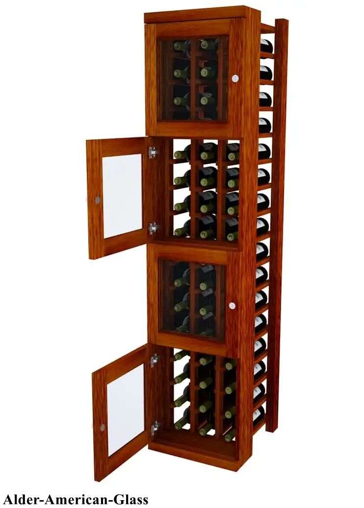 Vinostor Wine Lockers – 4 Locking Bins - 57-5/8″ Tall - Individual Bottles