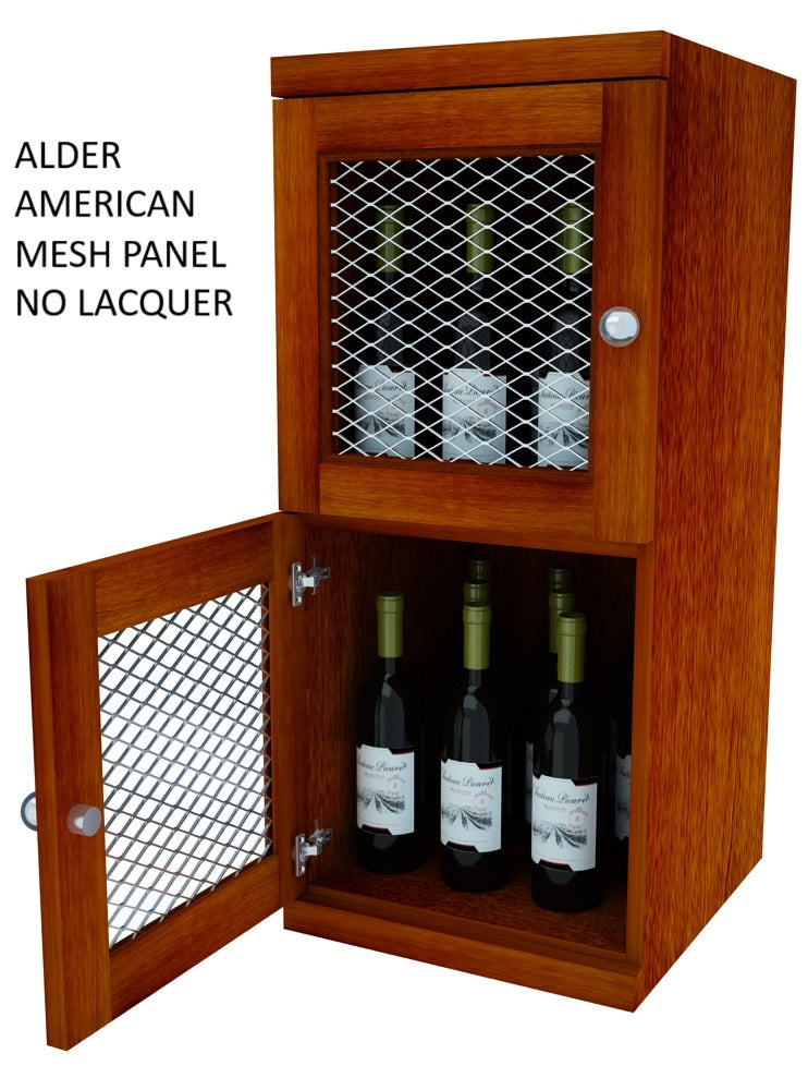 Vinostor Wine Lockers – 2 Locking Bins - 35-5/8″ Tall - Single Shelf Solid Sides