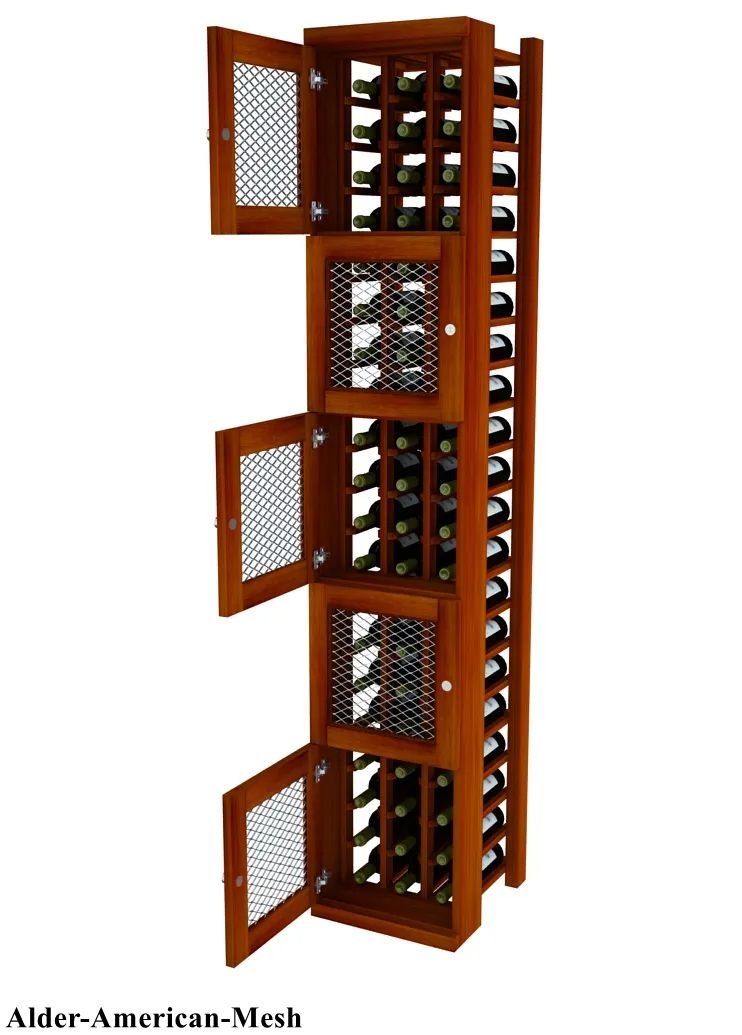 Vinostor Wine Lockers – 5 Locking Bins - 83-5/8″ Tall - Individual Bottles
