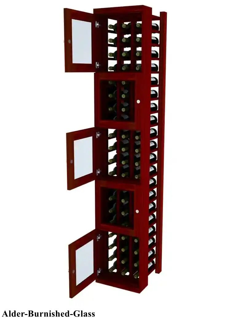 Vinostor Wine Lockers – 5 Locking Bins - 83-5/8″ Tall - Individual Bottles