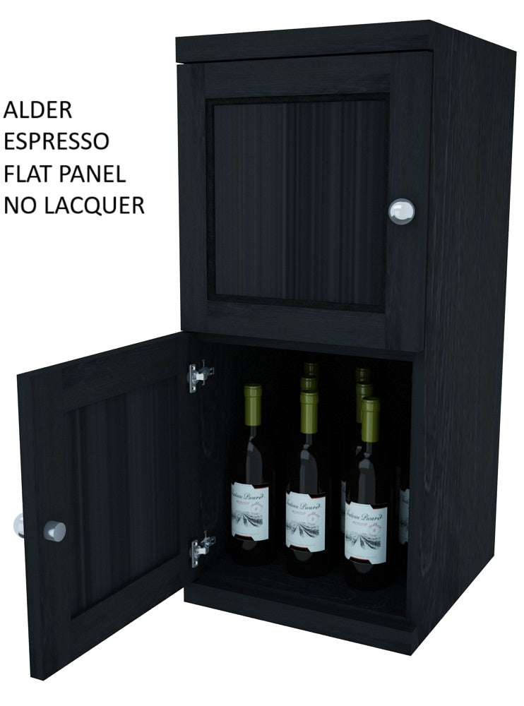 Vinostor Wine Lockers – 2 Locking Bins - 35-5/8″ Tall - Single Shelf Solid Sides
