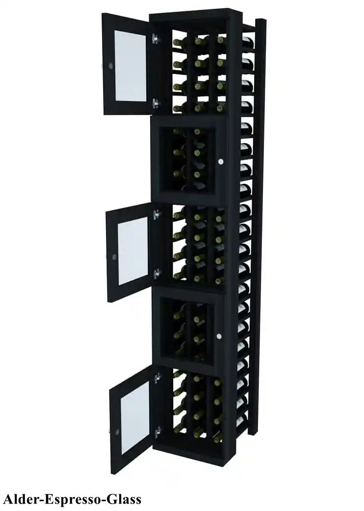 Vinostor Wine Lockers – 5 Locking Bins - 83-5/8″ Tall - Individual Bottles