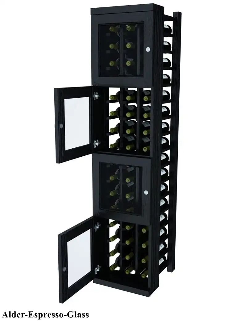 Vinostor Wine Lockers – 4 Locking Bins - 57-5/8″ Tall - Individual Bottles