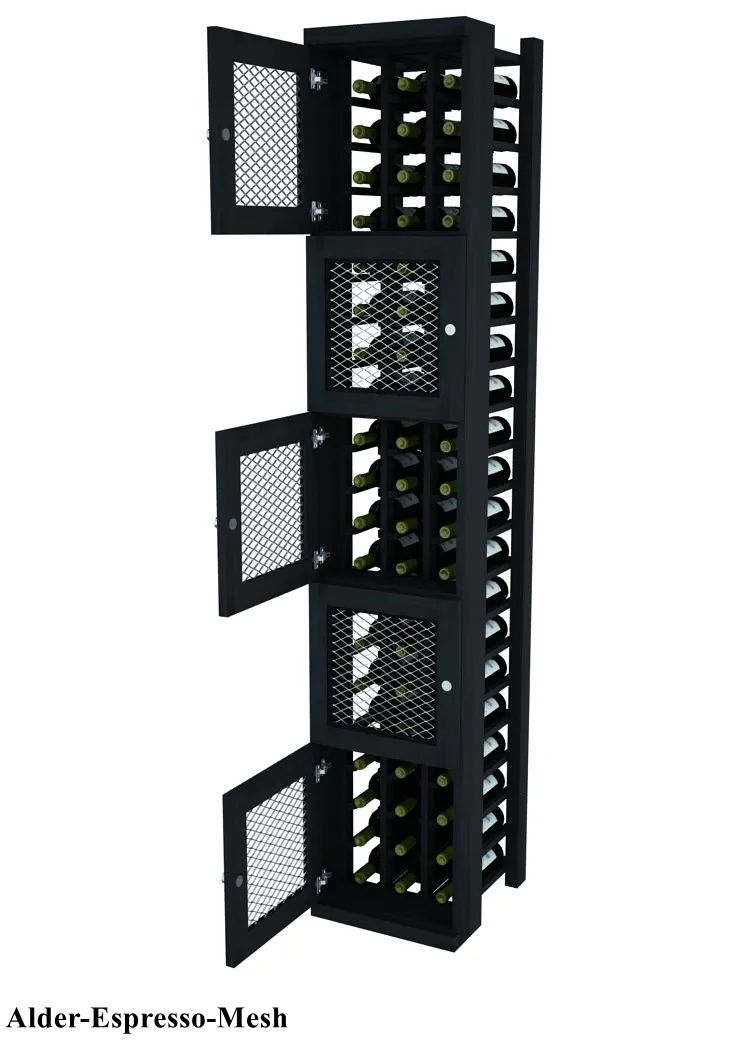 Vinostor Wine Lockers – 5 Locking Bins - 83-5/8″ Tall - Individual Bottles