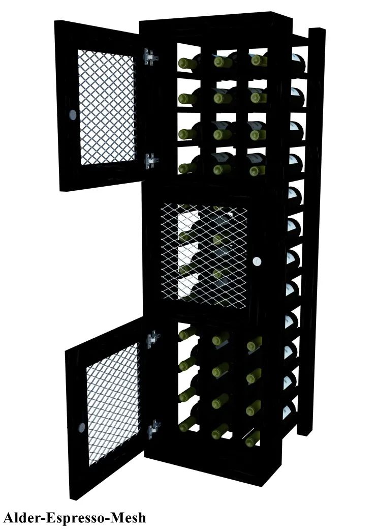 Vinostor Wine Lockers – 3 Locking Bins - 51-5/8"" Tall - Individual Bottles