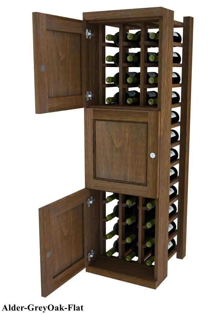 Vinostor Wine Lockers – 3 Locking Bins - 51-5/8"" Tall - Individual Bottles