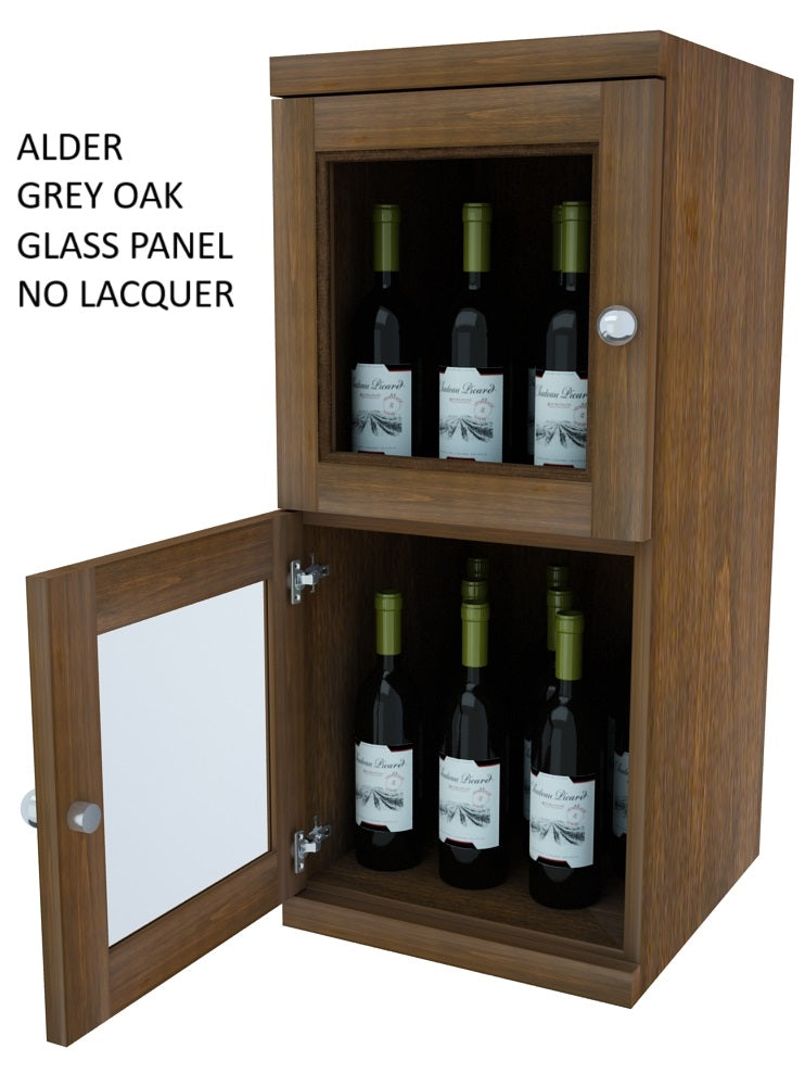 Vinostor Wine Lockers – 2 Locking Bins - 35-5/8″ Tall - Single Shelf Solid Sides