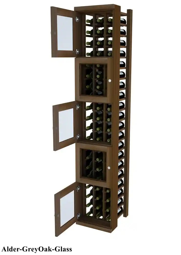 Vinostor Wine Lockers – 5 Locking Bins - 83-5/8″ Tall - Individual Bottles