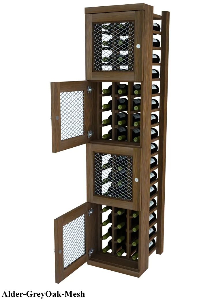 Vinostor Wine Lockers – 4 Locking Bins - 57-5/8″ Tall - Individual Bottles