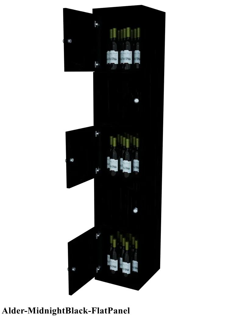 Vinostor Wine Lockers – 5 Locking Bins - 83-5/8″ Tall - Single Shelf Solid Sides