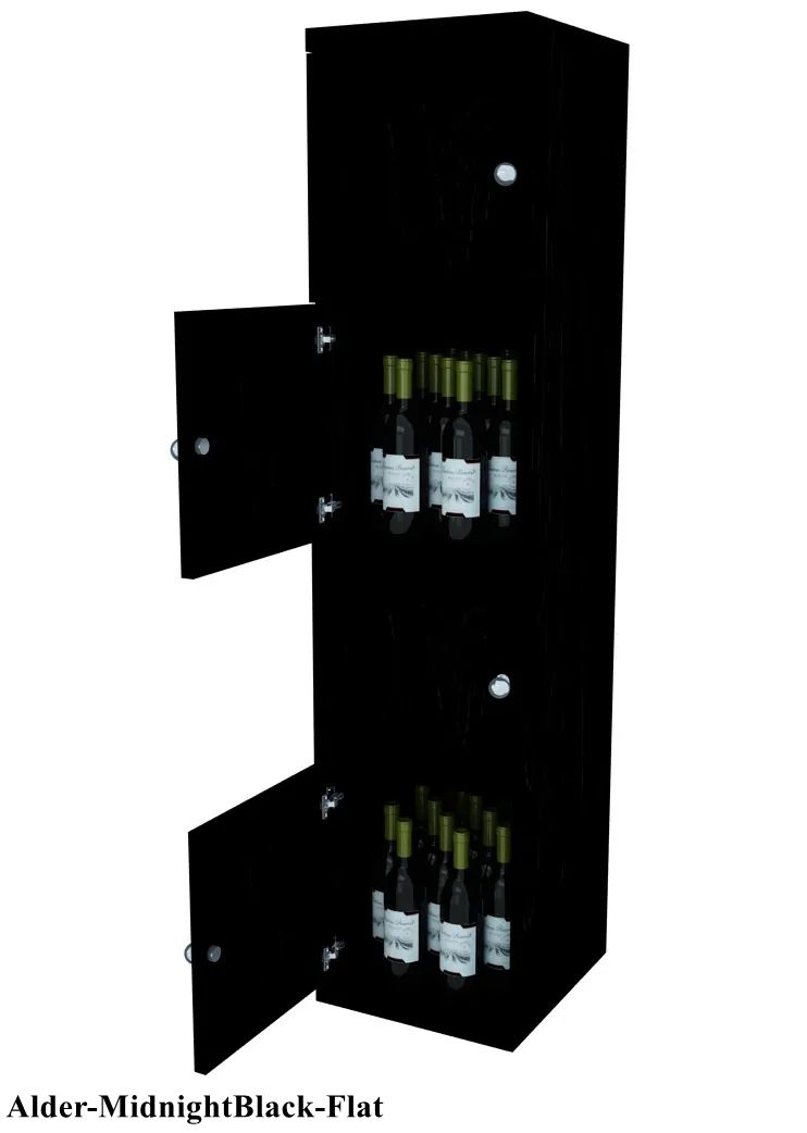 Vinostor Wine Lockers – 4 Locking Bins - 57-5/8″ Tall - Single Shelf Solid Sides