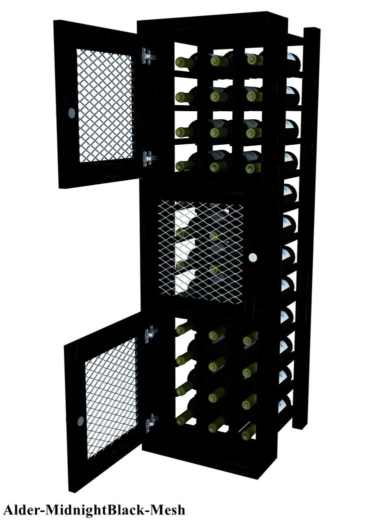Vinostor Wine Lockers – 3 Locking Bins - 51-5/8"" Tall - Individual Bottles