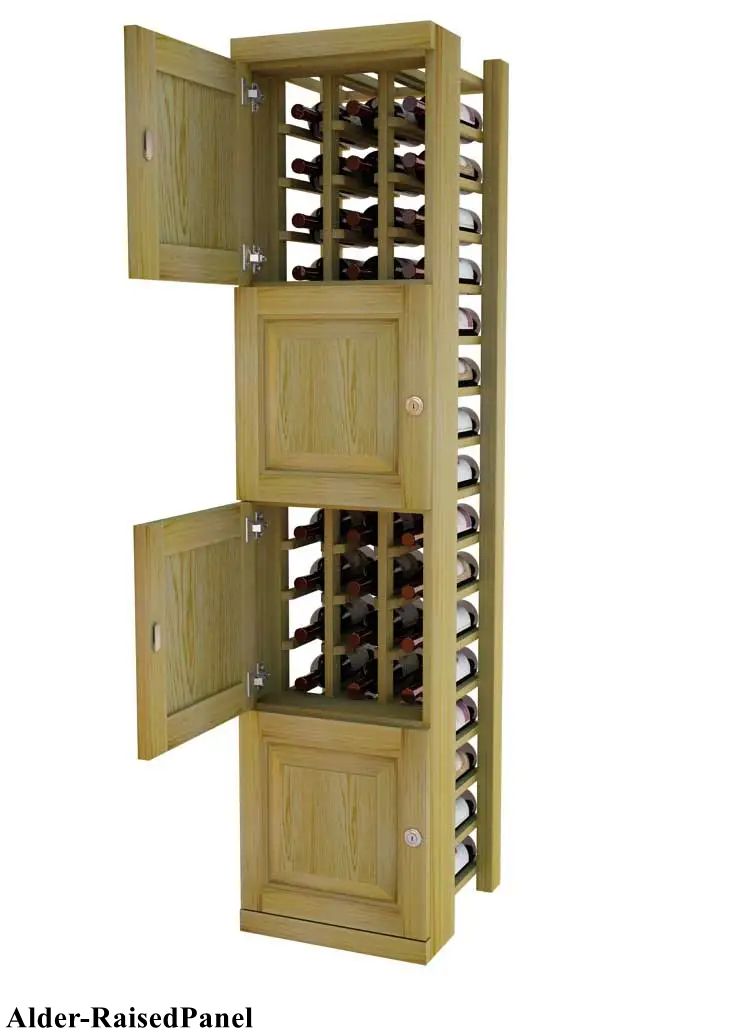 Vinostor Wine Lockers – 4 Locking Bins - 57-5/8″ Tall - Individual Bottles