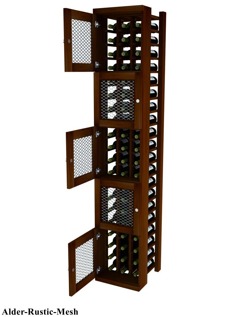 Vinostor Wine Lockers – 5 Locking Bins - 83-5/8″ Tall - Individual Bottles