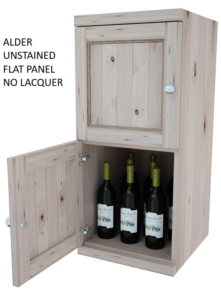 Vinostor Wine Lockers – 2 Locking Bins - 35-5/8″ Tall - Single Shelf Solid Sides