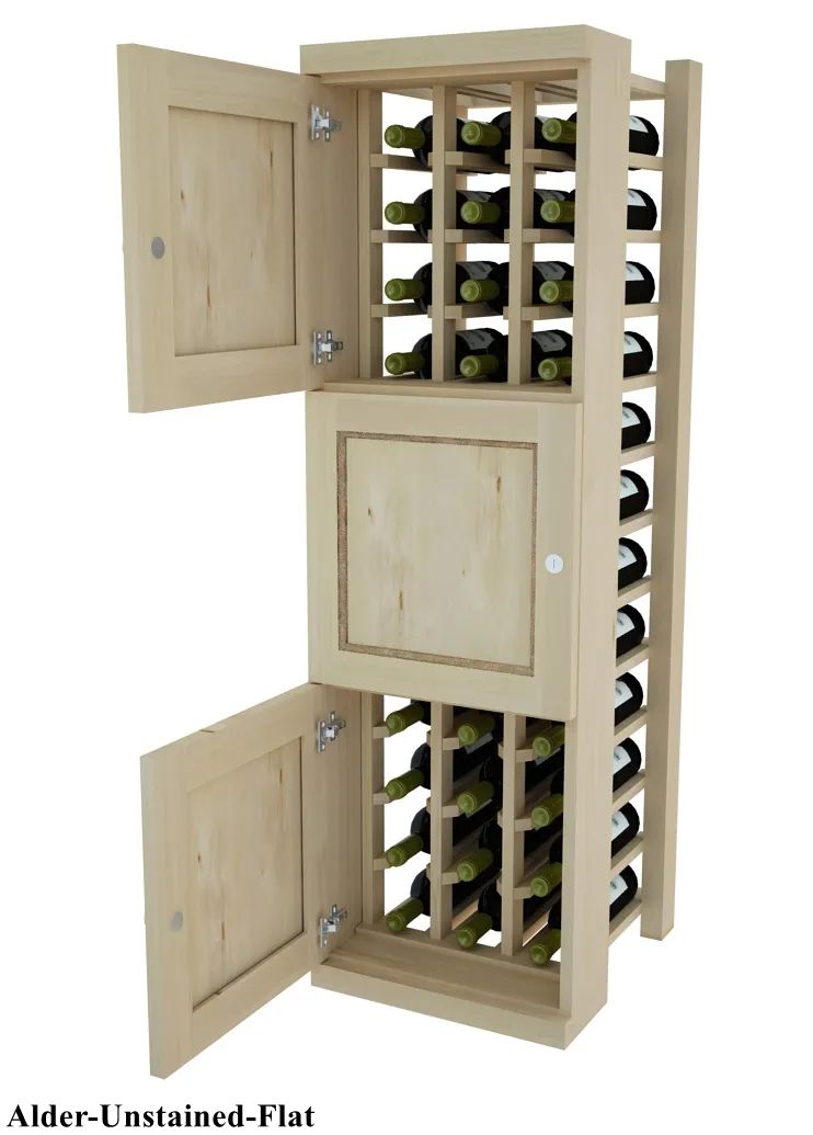 Vinostor Wine Lockers – 3 Locking Bins - 51-5/8"" Tall - Individual Bottles