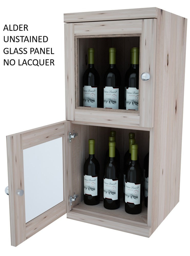 Vinostor Wine Lockers – 2 Locking Bins - 35-5/8″ Tall - Single Shelf Solid Sides