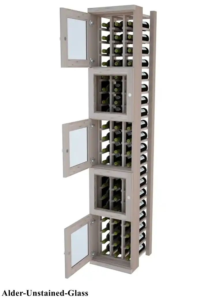 Vinostor Wine Lockers – 5 Locking Bins - 83-5/8″ Tall - Individual Bottles