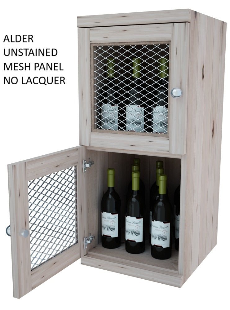 Vinostor Wine Lockers – 2 Locking Bins - 35-5/8″ Tall - Single Shelf Solid Sides