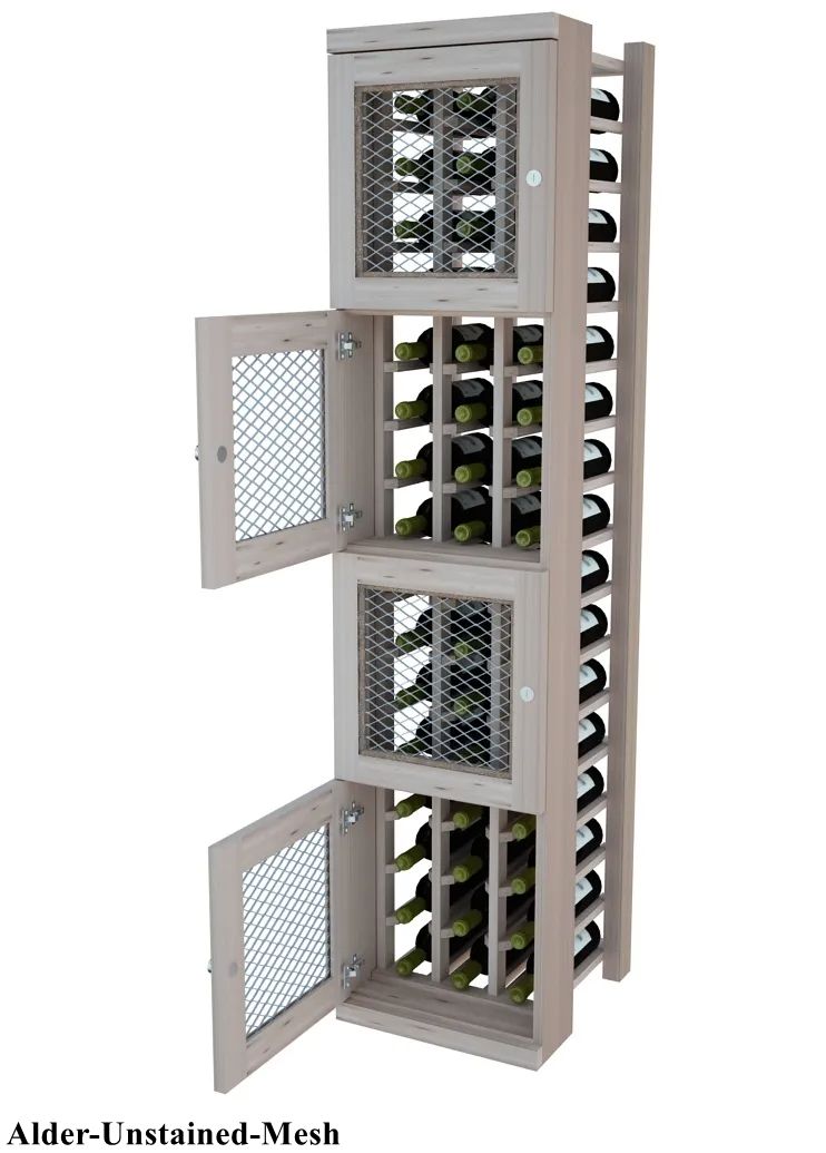 Vinostor Wine Lockers – 4 Locking Bins - 57-5/8″ Tall - Individual Bottles