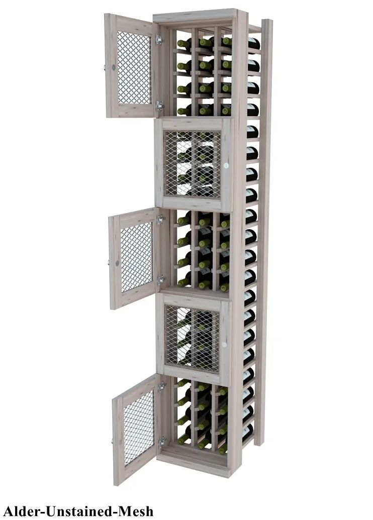 Vinostor Wine Lockers – 5 Locking Bins - 83-5/8″ Tall - Individual Bottles