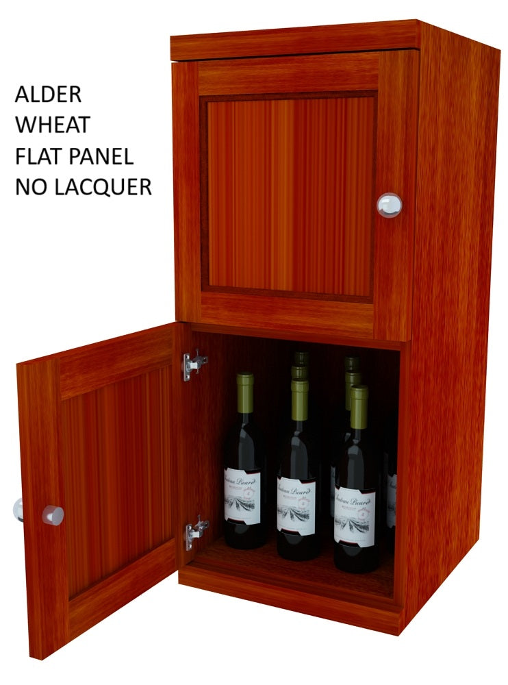 Vinostor Wine Lockers – 2 Locking Bins - 35-5/8″ Tall - Single Shelf Solid Sides