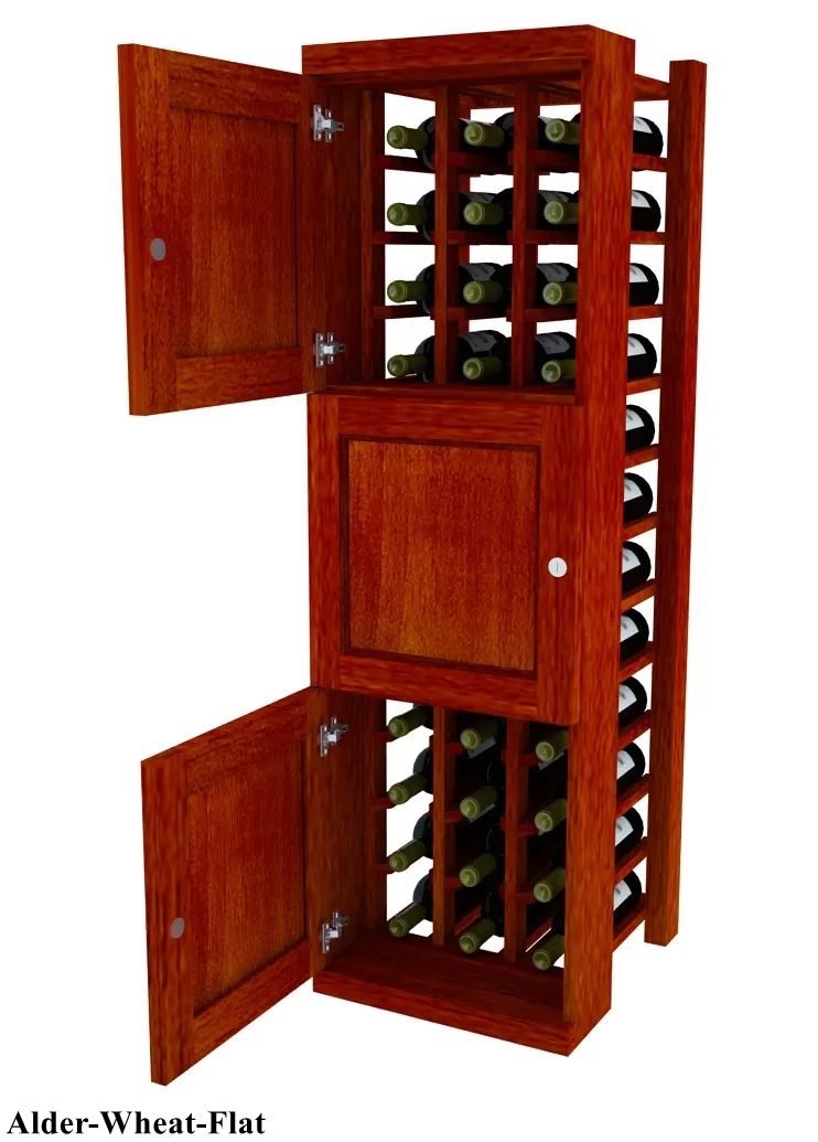 Vinostor Wine Lockers – 3 Locking Bins - 51-5/8"" Tall - Individual Bottles