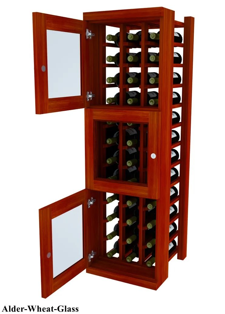 Vinostor Wine Lockers – 3 Locking Bins - 51-5/8"" Tall - Individual Bottles