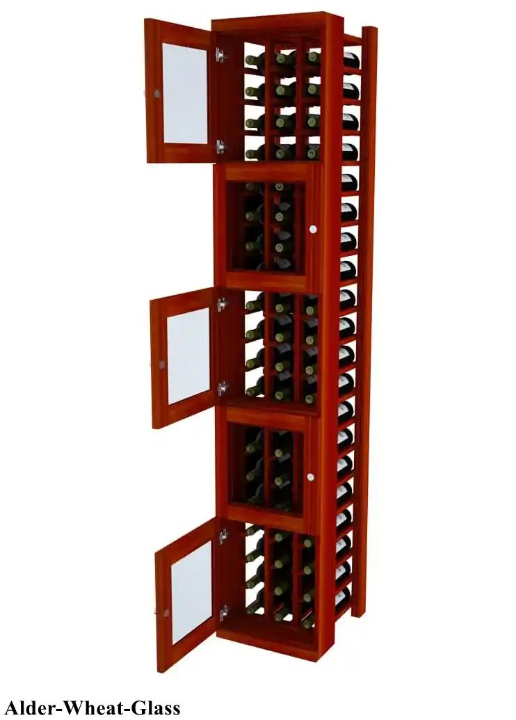 Vinostor Wine Lockers – 5 Locking Bins - 83-5/8″ Tall - Individual Bottles