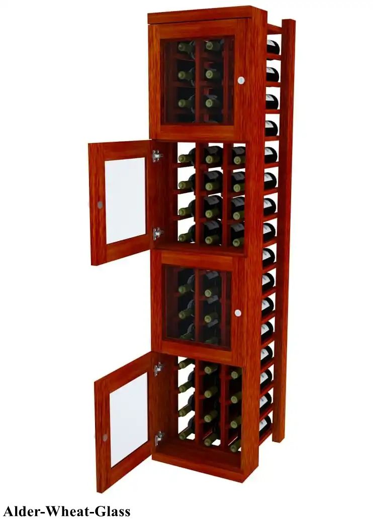 Vinostor Wine Lockers – 4 Locking Bins - 57-5/8″ Tall - Individual Bottles