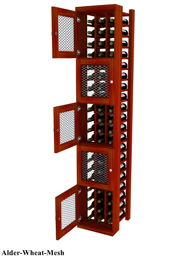 Vinostor Wine Lockers – 5 Locking Bins - 83-5/8″ Tall - Individual Bottles