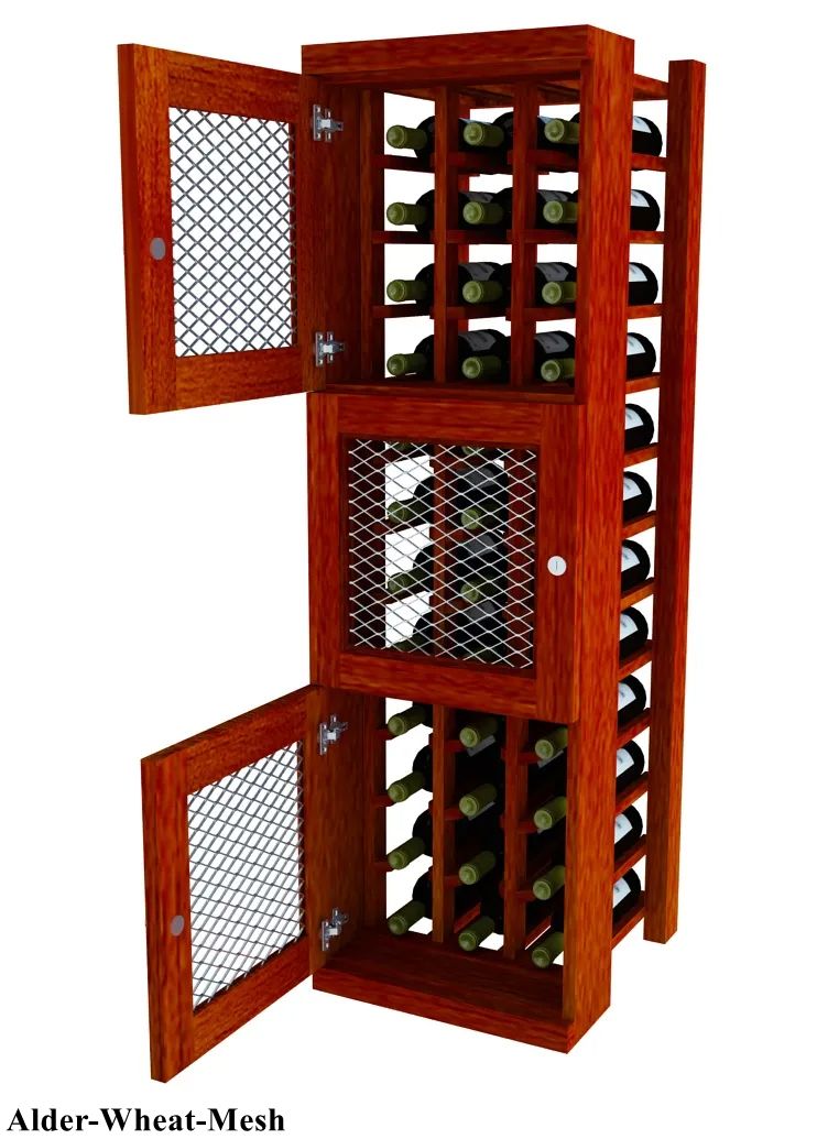 Vinostor Wine Lockers – 3 Locking Bins - 51-5/8"" Tall - Individual Bottles