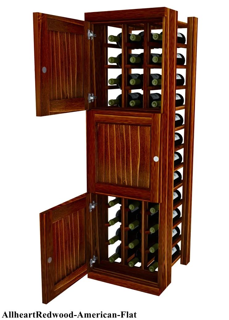 Vinostor Wine Lockers – 3 Locking Bins - 51-5/8"" Tall - Individual Bottles