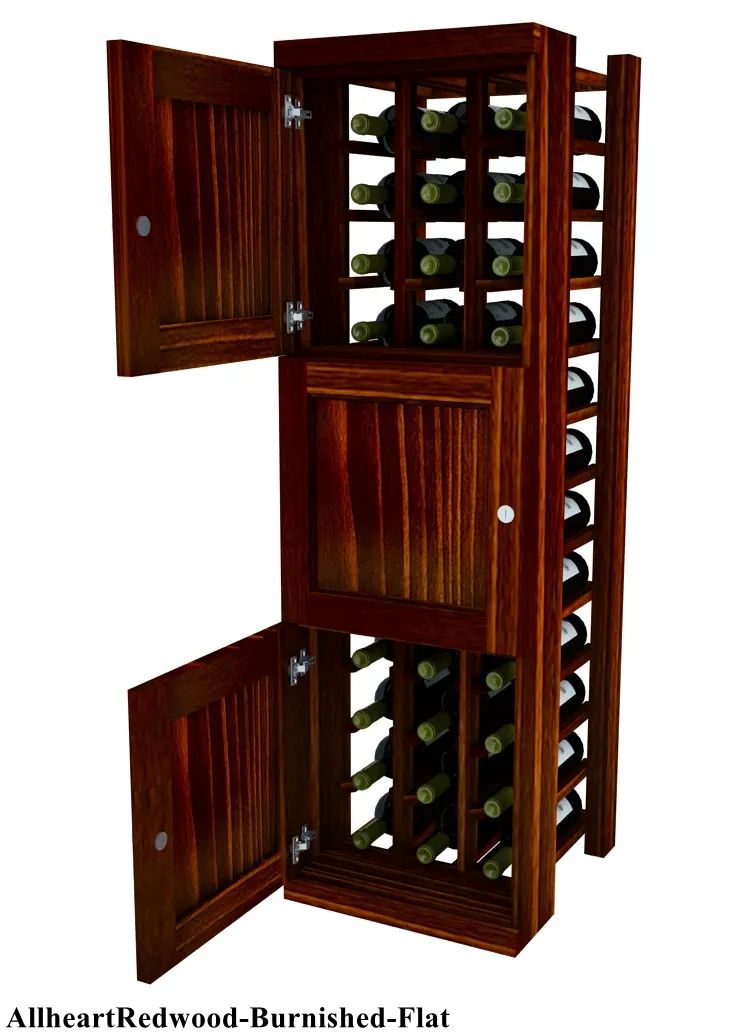 Vinostor Wine Lockers – 3 Locking Bins - 51-5/8"" Tall - Individual Bottles