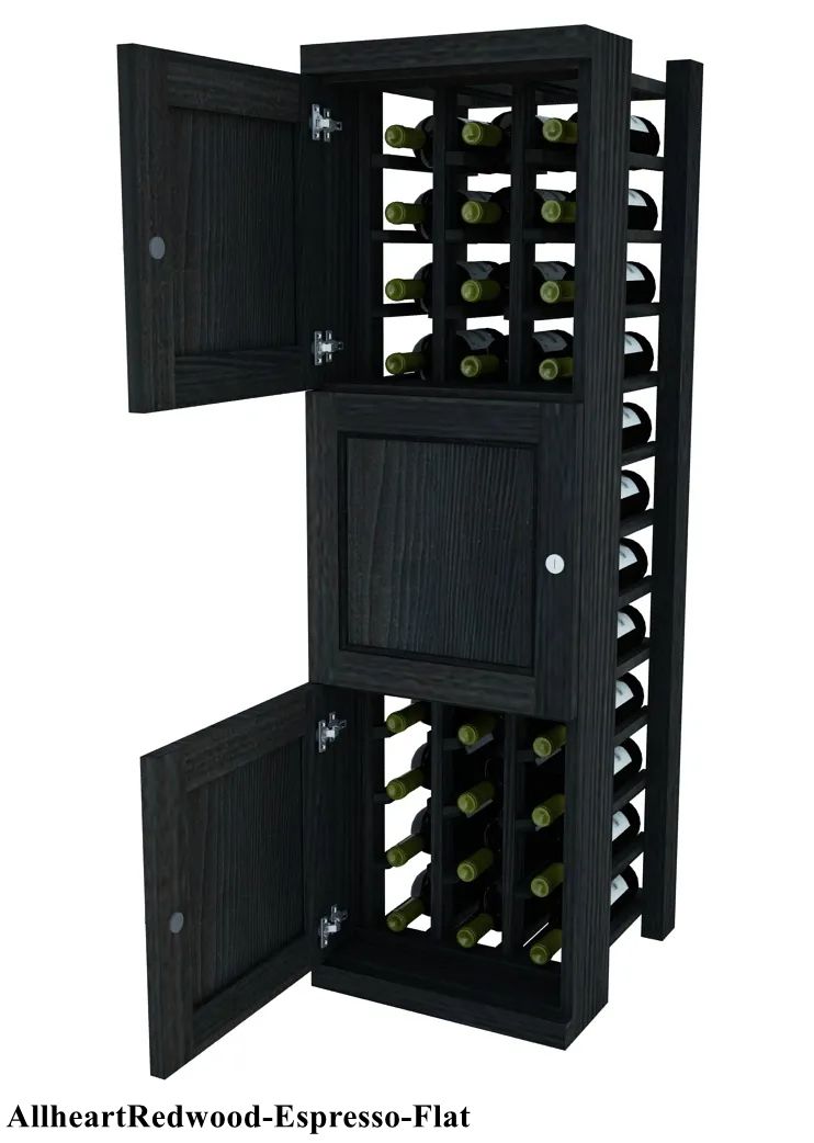 Vinostor Wine Lockers – 3 Locking Bins - 51-5/8"" Tall - Individual Bottles