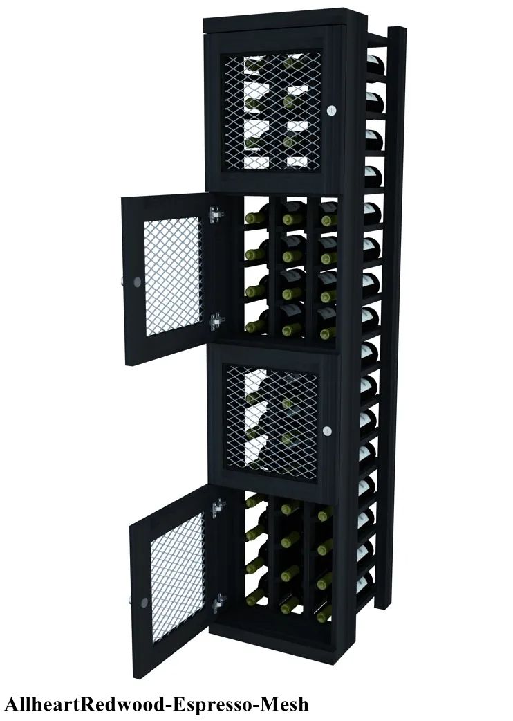 Vinostor Wine Lockers – 4 Locking Bins - 57-5/8″ Tall - Individual Bottles