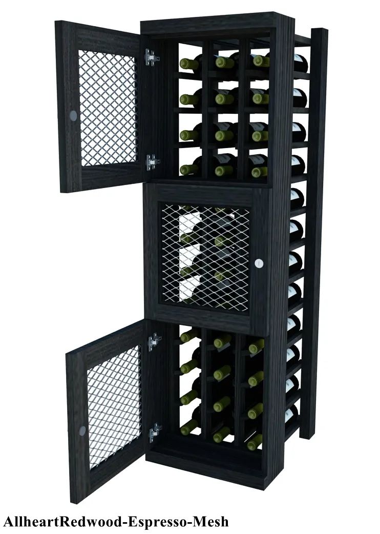 Vinostor Wine Lockers – 3 Locking Bins - 51-5/8"" Tall - Individual Bottles