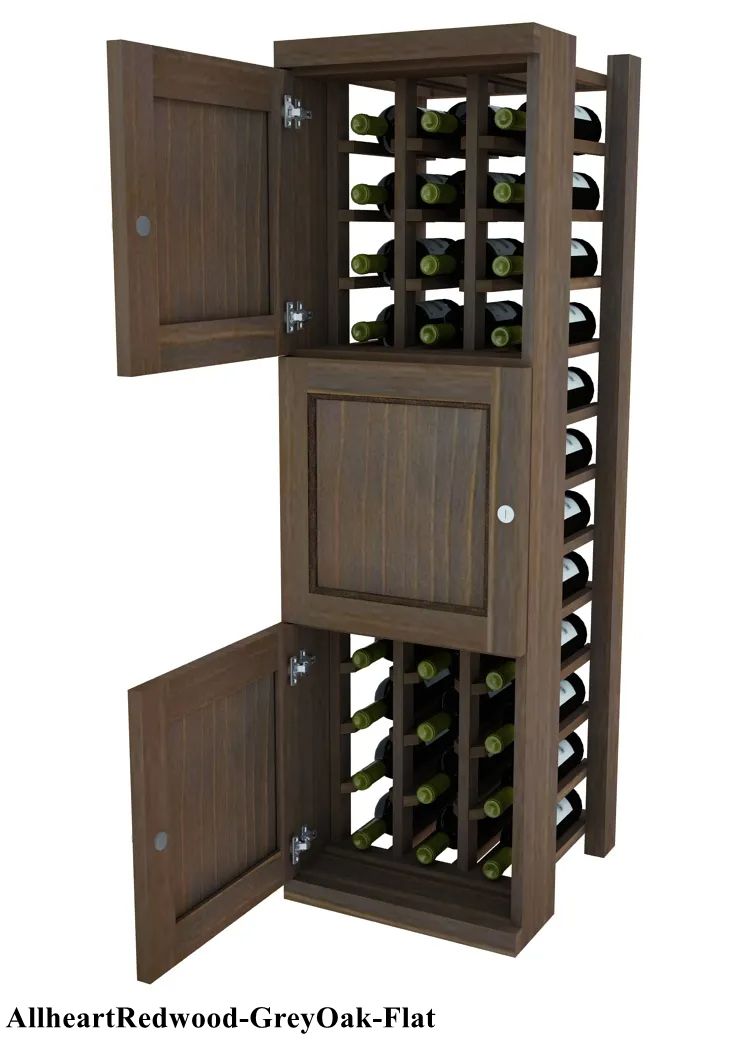 Vinostor Wine Lockers – 3 Locking Bins - 51-5/8"" Tall - Individual Bottles