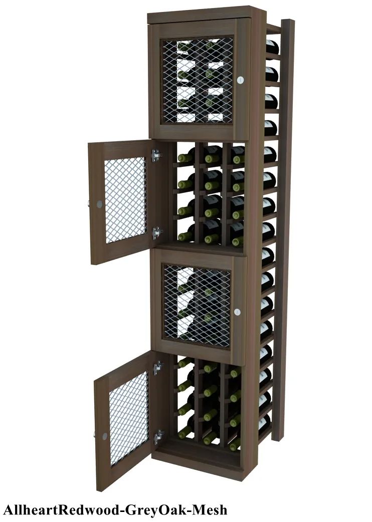Vinostor Wine Lockers – 4 Locking Bins - 57-5/8″ Tall - Individual Bottles