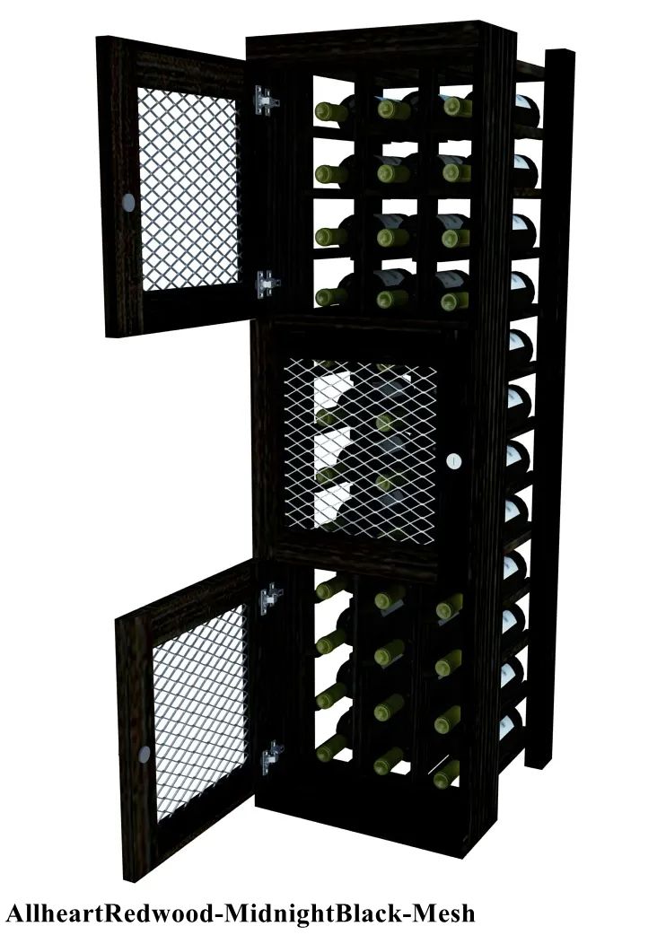 Vinostor Wine Lockers – 3 Locking Bins - 51-5/8"" Tall - Individual Bottles