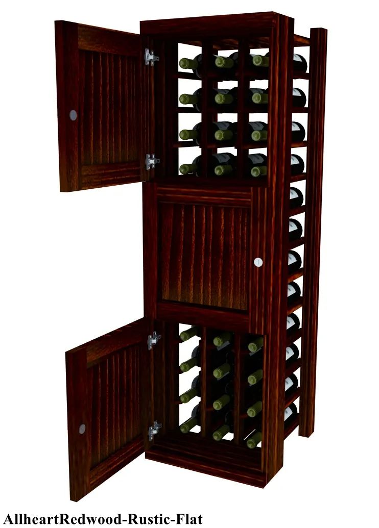 Vinostor Wine Lockers – 3 Locking Bins - 51-5/8"" Tall - Individual Bottles