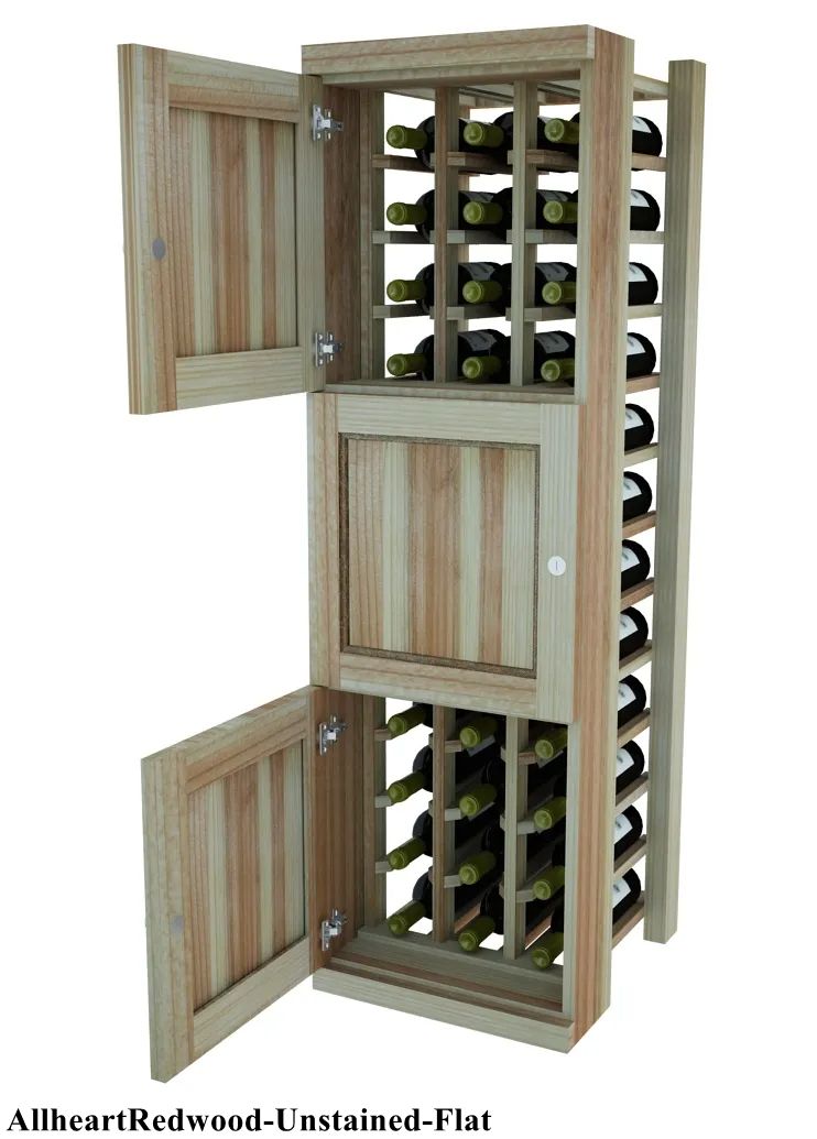 Vinostor Wine Lockers – 3 Locking Bins - 51-5/8"" Tall - Individual Bottles