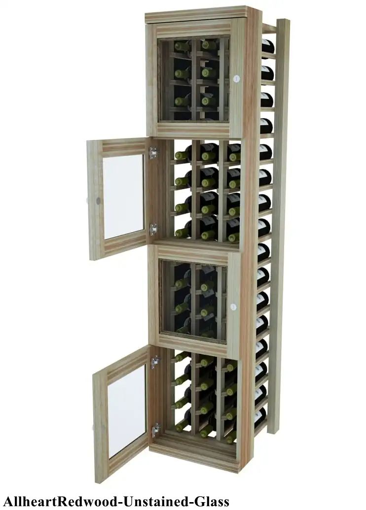 Vinostor Wine Lockers – 4 Locking Bins - 57-5/8″ Tall - Individual Bottles