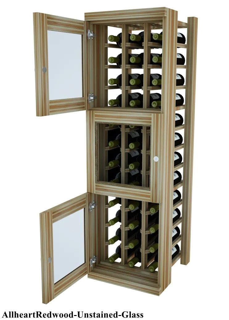 Vinostor Wine Lockers – 3 Locking Bins - 51-5/8"" Tall - Individual Bottles