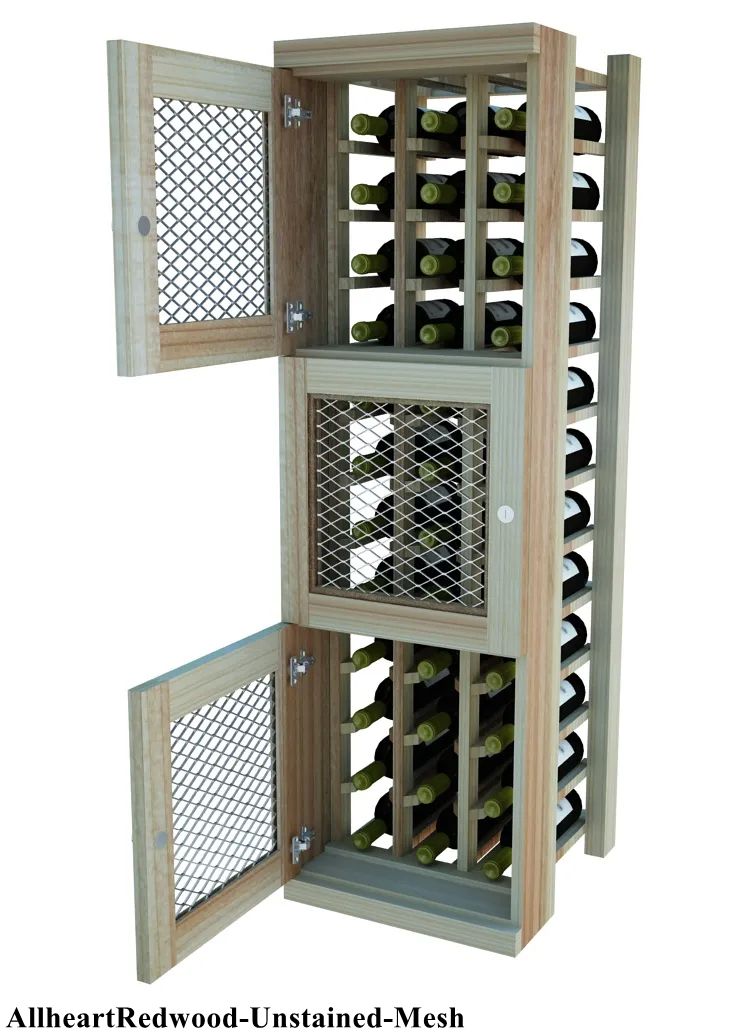 Vinostor Wine Lockers – 3 Locking Bins - 51-5/8"" Tall - Individual Bottles