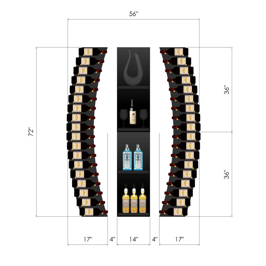 Blue Grouse THE WINE BAR CURVED VINdustry Wine Wall