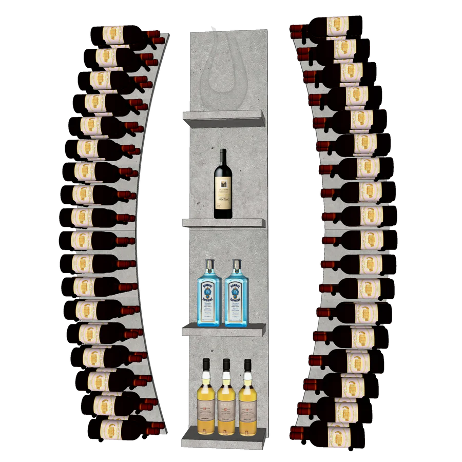 Blue Grouse THE WINE BAR CURVED VINdustry Wine Wall