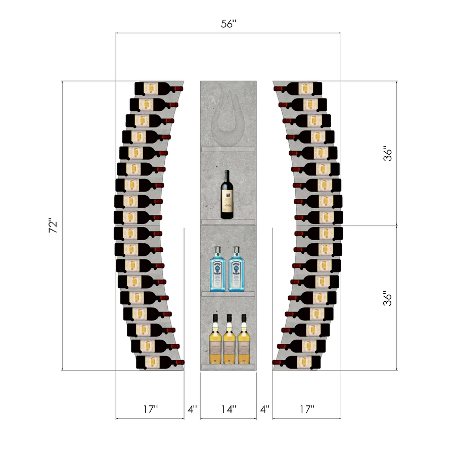 Blue Grouse THE WINE BAR CURVED VINdustry Wine Wall