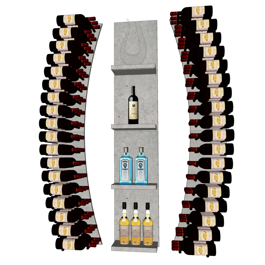 Blue Grouse THE WINE BAR CURVED VINdustry Wine Wall